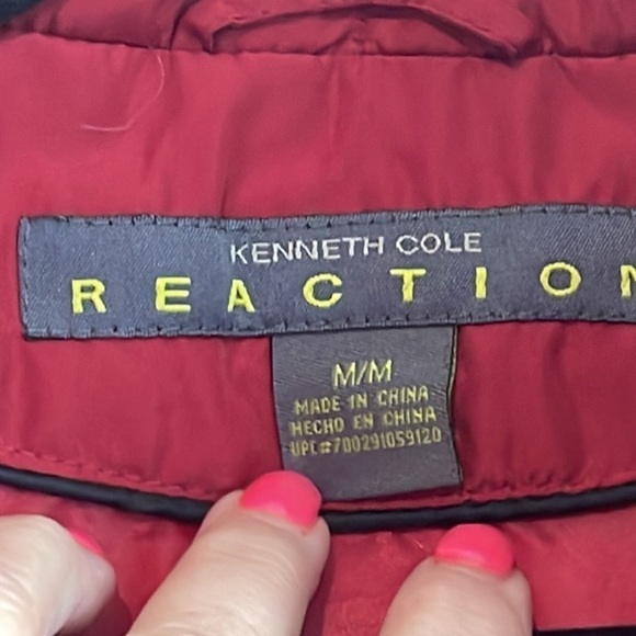 KENNETH COLE REACTION DOWN PUFFER VEST RED SIZE MEDIUM - Picture 7 of 9
